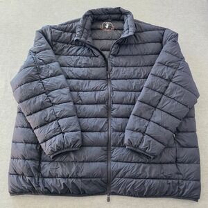 Save The Duck Mens Ultra Light Puffer Jacket Navy Blue 4XLT Animal Free Quilted